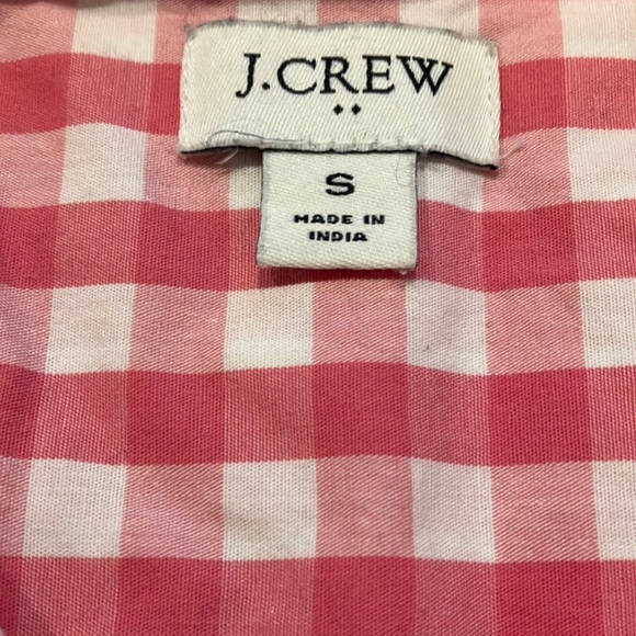 Pink Gingham J Crew Button-Up Shirt - Picture 3 of 5
